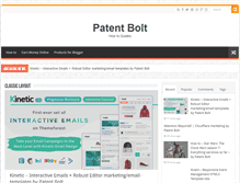 Tablet Screenshot of patentbolt.com